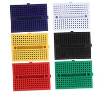DECORNIJIA 6pcs Small Solderless Breadboards for Science Experiments Mini Circuit Boards with Color Coded Design Interlocking Prototype Boards for Electronics Projects and Laboratory Use