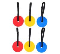 DECORNIJIA 6pcs Soccer Target Practice Discs with Adjustable Straps Weather Resistant Hanging Football and Hockey Training Equipment for Youth Skill Development and Accuracy Improvement