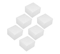 DECORNIJIA 6pcs Square Foam Cake Dummies Polystyrene Practice Cake Models for Wedding Birthday Crafting Stable Dummy for Fondant Icing and Art Projects