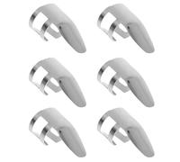 DECORNIJIA 6PCS Stainless Steel Large Hole Guitar Finger Picks, Metal Finger Protector Plectrums for Guitar and Banjo, Practical Musical Instrument Accessory for String Playing