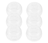 DECORNIJIA 6pcs Transparent Gas Stove Knob Locks Babyproof Protective Covers for Kitchen Safety Oil-Resistant Stove Handle Guards with Fit and Material for Easy Control and Cleanliness