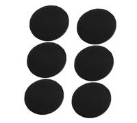 DECORNIJIA 6pcs Ultra Thin PU Leather Powder Puff Soft Crystal Velvet Makeup Applicators for Pressed and Loose Foundation Round Replacement Sponges for Face Powder Application