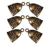 DECORNIJIA 6pcs Vintage Brass Jingle Bells for Dog Collar Pet Charms DIY Craft Hanging Bell Decor Rustic Christmas Decoration with Melodious Sound