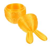 DECORNIJIA 7-Inch Fillable Easter Egg with 3D Printed Rabbit Ears, Silk Shiny Gold Decorative Storage Box for Easter Basket Stuffers and Classroom Party Favors