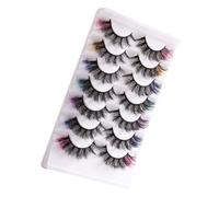 DECORNIJIA 7 Pairs Curl False Lash Extensions for Women Dense D-curl Eyelashes for Makeup Artists and Parties Lightweight Decorative Lashes Easy to Apply