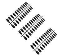 DECORNIJIA 72 Pcs Almond Shape False Nails Set Long Pointed Full Cover Salon Fake Nails in Solid Color 3 Packs 24pcs Each Art for Women’s Party and Night Club Decoration