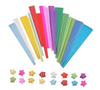 DECORNIJIA 720 Sheets Glitter Origami Paper Strips for DIY Crafts Star Folding Paper Double Sided for Handcraft Party Decorations and Home Decor Suitable for Beginners and Experienced Users