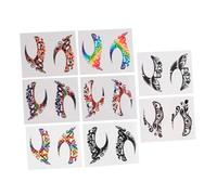 DECORNIJIA 8 Pairs Eye Makeup Face Decoration Stickers Self-adhesive Eyeshadow Paste Temporary Eyeliner Tattoo Pads for Party and Daily Use