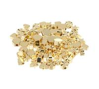 DECORNIJIA 80pcs DIY Jewelry Bracelet Materials Alloy Spacer Beads Gold Plated Heart Star Shapes Safe Non Rusty Crafting Kit for Adults