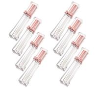 DECORNIJIA 8pcs 3.5ml Empty Lip Gloss Tubes with Bow Cap Refillable Lip Balm Containers Made of Pp for DIY Gloss Creation on The Go Touchups