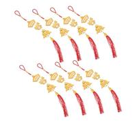 DECORNIJIA 8pcs Chinese Year Hanging Pendants Zodiac Horse Decoration Feng Shui Lucky Fu Abacus Fish Ornaments for Home Office Car Trees Spring Festival Celebration