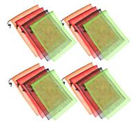 DECORNIJIA 8Pcs Colored Polyester Mesh Drawstring Bags Large Storage Organizer for Sports Equipment Laundry Clothes Multipurpose Lightweight Storage Pouches