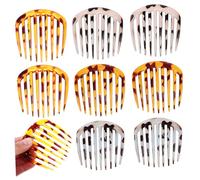 DECORNIJIA 8pcs French Hair Combs for Women Decorative Plastic Side Hair Styling Combs Easy to Use Accessories for Weddings Everyday Wear and Elegant Updos