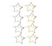 DECORNIJIA 8pcs Hollow Five-star Hair Barrettes for Women Stylish Hairpins Hair Clips for Parties Weddings Daily Wear and Gentle Hold Accessories