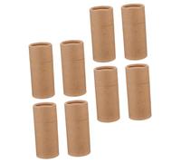 DECORNIJIA 8pcs Kraft Brown Paper Cylinder Boxes for Essential Oil Bottles Reusable Packaging Tubes for Cosmetics Tea Sugar DIY Craft Present Containers