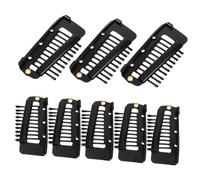 DECORNIJIA 8Pcs Metal Hair Extension Clips with Comb Teeth Strong Snap Hairpin Clips for Wig Fixing Hat Securing and Safe Hair Setting Accessories