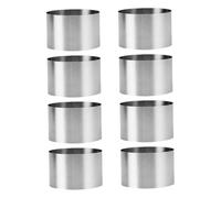 DECORNIJIA 8pcs Metal Pastry Mold Cake Round Stainless Steel Biscuit Mold Baking Circles Stainless Steel Mousse Round Baking Mousse Ring Tart Dessert Silver