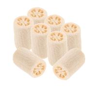 DECORNIJIA 8pcs Natural Loofah Bath Scrubbers Exfoliating Shower Sponge for Cleaning