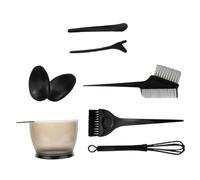 DECORNIJIA 8Pcs Professional Hair Dye Hair Coloring Kit with Stiff Bristle Brush Mixing Bowl Comb Clips for Smooth Application Safe Materials Ear Cover Protection Salon Home Use
