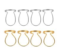 DECORNIJIA 8pcs Thumb Finger Guitar Picks Set Metal Plectrums in Gold and Silver for Acoustic and Bass Guitar Accessories, Portable Practice Tools for Fingerstyle Playing