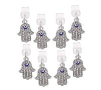 DECORNIJIA 8pcs Type-c Port Dust Plugs Anti-dust Stopper with Blue Evil Eye Pattern for Mobile Phone Charging and Headphone Easy to Insert Stylish Protective Covers