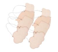 DECORNIJIA 8pcs Unfinished Hanging Wood Signs with String Blank Wood Boards for Crafts Smooth Surface Natural Plaques for DIY Painting Door Decoration Wedding and Classroom Use