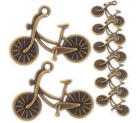 DECORNIJIA 8pcs Vintage Copper Bicycle Charms Metal Bike Charms for Jewelry Making Retro Hanging Pendants for Diy Crafting Projects