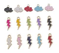 DECORNIJIA 90Pcs Creative Cloud Pendant Jewelry Making Ornaments DIY Earring Bracelet Necklace Supplies High Deformation Resistance Accessories for Handmade Crafting