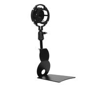 DECORNIJIA Abs Table Microphone Stand Base with Iron Clamp Stable Live Mic Mount for Desktop Use Ergonomic Clip for Broadcasting and Streaming
