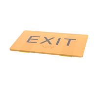 DECORNIJIA Acrylic Braille Exit Sign Board for Outdoor Use Tactile Attention Label for Visually Impaired Safety Navigation Signage for Buildings Braille Sign for Emergency and Accessibility