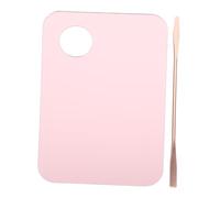 DECORNIJIA Acrylic Cosmetic Makeup Palette with Beauty Spatula for Color Mixing Smooth Flat Tray for Foundation Nail Polish Eyeshadow Blending Professional Salon and Home Use