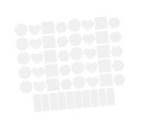 DECORNIJIA Acrylic Keychain Blanks for DIY Crafts 50pcs Hexagon Circle Heart Square Shapes Sublimation Acrylic Tags Holes for Personalization and Decoration