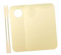 DECORNIJIA Acrylic Makeup Mixing Palette 2 Sets 4pcs Spatula for Foundation Eyeshadow Nail Art Pigment Blending Tray Cosmetic Makeup Tool and Home Use