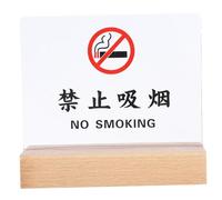 DECORNIJIA Acrylic No Smoking Table Tent Sign Scratch Resistant Desk Indicator for Hotels Offices Restaurants Malls Clear Warning Sign