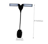 DECORNIJIA Adjustable LED Piano Lamp with USB and Battery Power Flexible Rotating Head Clamp Up to Three Brightness Levels for Music Stands Desk and Bedside Reading Light