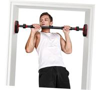 DECORNIJIA Adjustable No-drill Pull Up Bar for Doorway Home Gym Secure Locking Strength Training Station with Built-in Level Portable Indoor Fitness Equipment for Upper Body Workouts