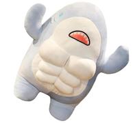 DECORNIJIA Adorable Muscular Shark Doll Stuffed Shark Comfortable Pillow for Home Decoration Bedtime Snuggling Cute Ocean Themed