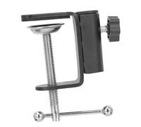 DECORNIJIA Aluminium Alloy Microphone Holder Base with Table Mount Clamp for Desk Mic Stand Compatible with Nb35 Suspension Arm, Lightweight Metal Microphone Stand Holder for Recording