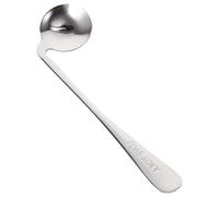 DECORNIJIA Angled Stainless Steel Spoon for Elderly Right Handed Self Feeding Aid Spoon Curved Utensil for Disabled Adults with Weak Grip Wrist Stress Relief Durable Safe Material