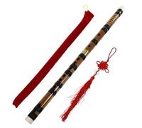 DECORNIJIA Antique Style Two-piece Bamboo Flute, Professional Transverse Flute for Adults, Natural Wood Tone Random Accessories, Traditional Practicing Instrument