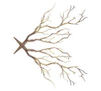 DECORNIJIA Artificial Antler Twig Stems 2Pcs Light Coffee Color Fake Dried Tree Branches for Christmas Tree Decorations and Halloween Floral Arrangements