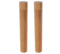 DECORNIJIA Bamboo Artwork Transport Tubes 2pcs 2.5cm Diameter Long-Term Preservation Cylinders for Certificate and Poster Mailing at Home and Office
