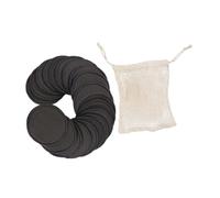 DECORNIJIA Bamboo Fiber Makeup Remover Pads Reusable Facial Cleansing Rounds 31pcs with Charcoal Detox Pads and Mesh Laundry Bag for Gentle Face Cleaning and Cosmetic Use