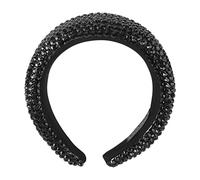 DECORNIJIA Baroque Headband Rhinestone Headdress Women Shiny Headwear for Bridal Hair Accessories Wide Brim Design for Festival Hair