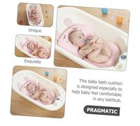 DECORNIJIA Bathtub Mat Non-Slip Bath Cushion Newborn Shower Support Pad for Comfortable Safe Bathing Princess Pink