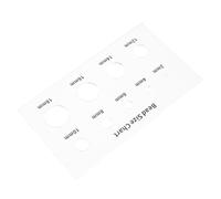 DECORNIJIA Bead Measuring Tool Bead Reference Guide Measuring Tools for Crafting Sizing Chart White