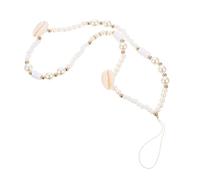 DECORNIJIA Beaded Phone Chain and Star-shaped Mobile Phone Lanyard for Women, Decorative Bohemian Faux Pearl Beads, Anti-lost Wrist Strap Compatible with Smartphones