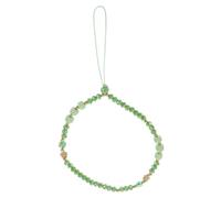 DECORNIJIA Beaded Phone Lanyard Strap Green Crystal Handmade Wrist Strap Phone Charm Anti-Lost Detachable Chain ID Cards Camera Keychain Purse