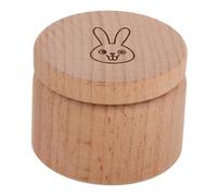 DECORNIJIA Beech Wood Tooth Box with Sealed Storage Container for Keepsake Rings Hair Collections Charming Polished Design for First Teeth Birthday
