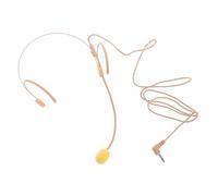 DECORNIJIA Beige Headworn Condenser Microphone Headset Mic with Advanced Technology and Portable Design for Public Speaking and Lectures